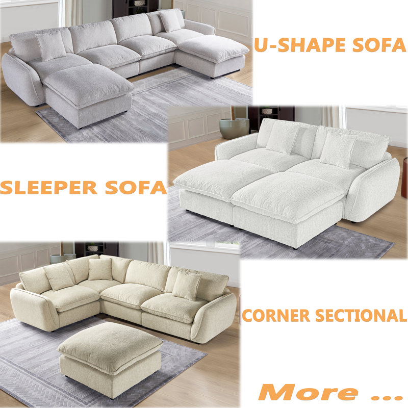 Siège rembourré avec accoudoir gauche et module modulaire Fabirc, Polyester gris clair
