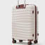 Ensemble de valises de voyage en PP de qualité supérieure, ensemble de valises à verrou TSA 3 pièces avec des tailles de 20, 24 et 28 pouces avec des roues pivotantes à 360 °, ivoire et brun