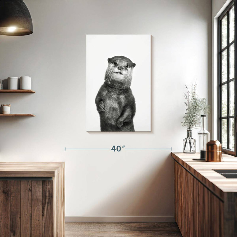 Brampt Monochrome Otter, 36" H x 24" W