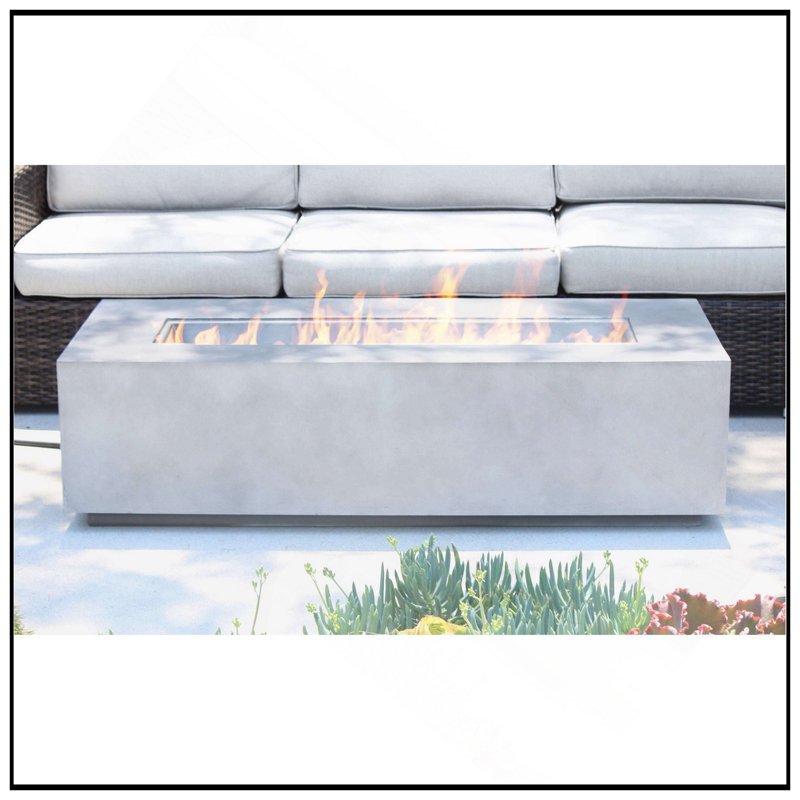 Concrete Propane Outdoor Fire Pit Table