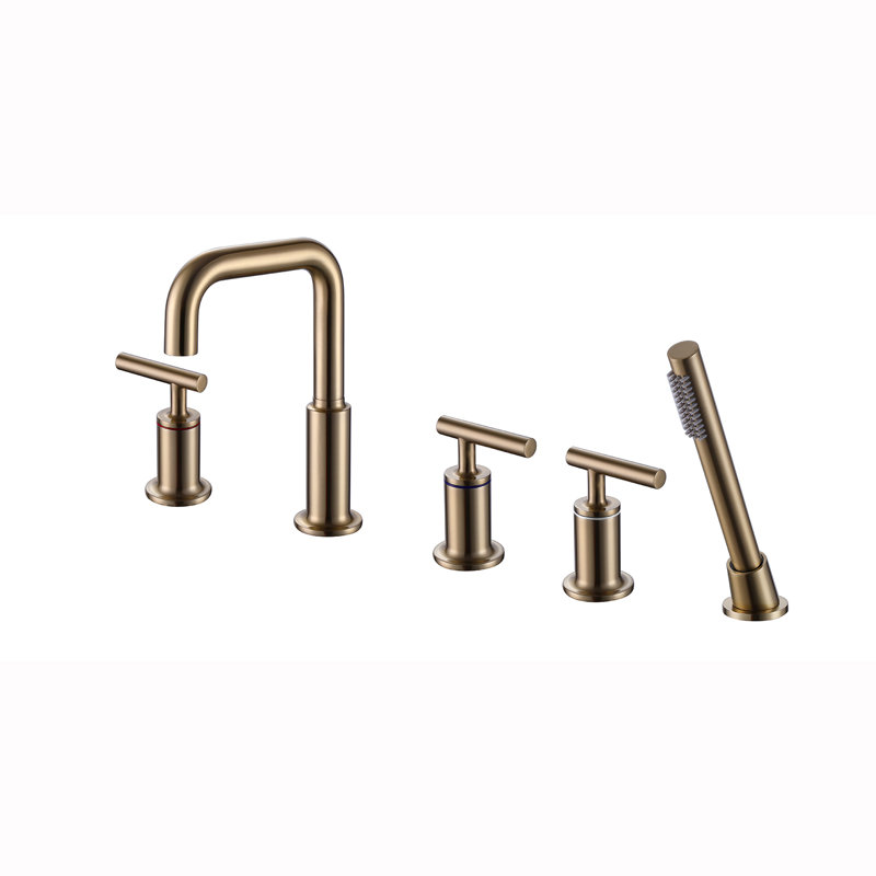 3 Handle Deck Roman Tub Faucet with Diverter