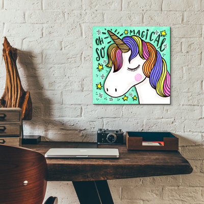 «Unicorn» par Elizabeth Caldwell, art mural en verre acrylique