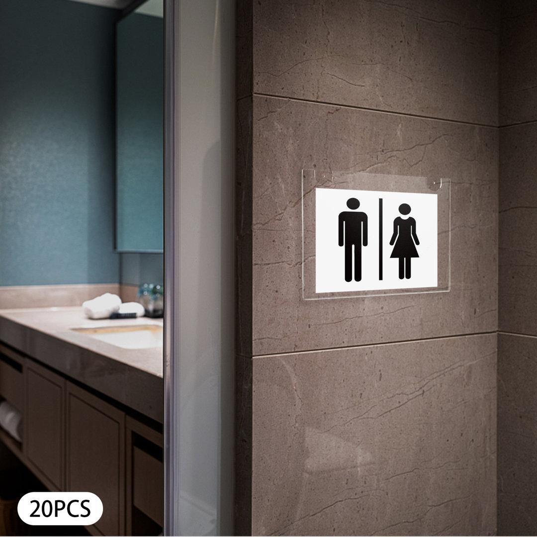 Acrylic Wall Mount Sign Holder (Set of 20) FRONG