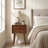 Walnut 2-Drawer Nightstand Small Side End Table with Storage for Bedroom Living Room or Entryway-1646020301