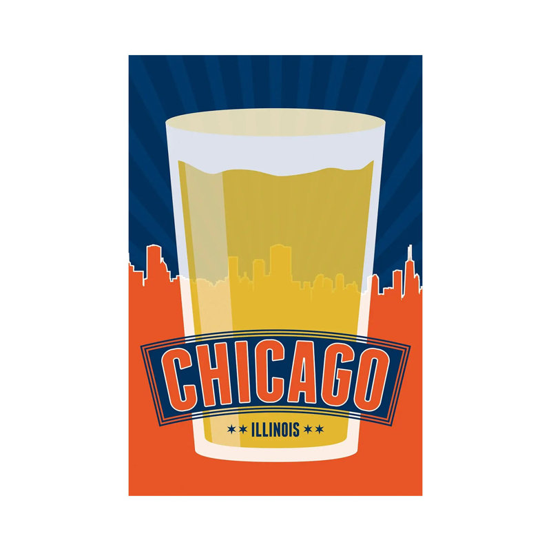 Chicago Beer 1 Piece Wrapped Canvas Wall Art, 101.6 cm H x 66.04 cm W