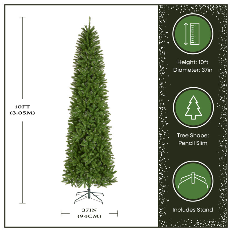 Kingswood 7' Green Fir Artificial Christmas Tree, 10' H