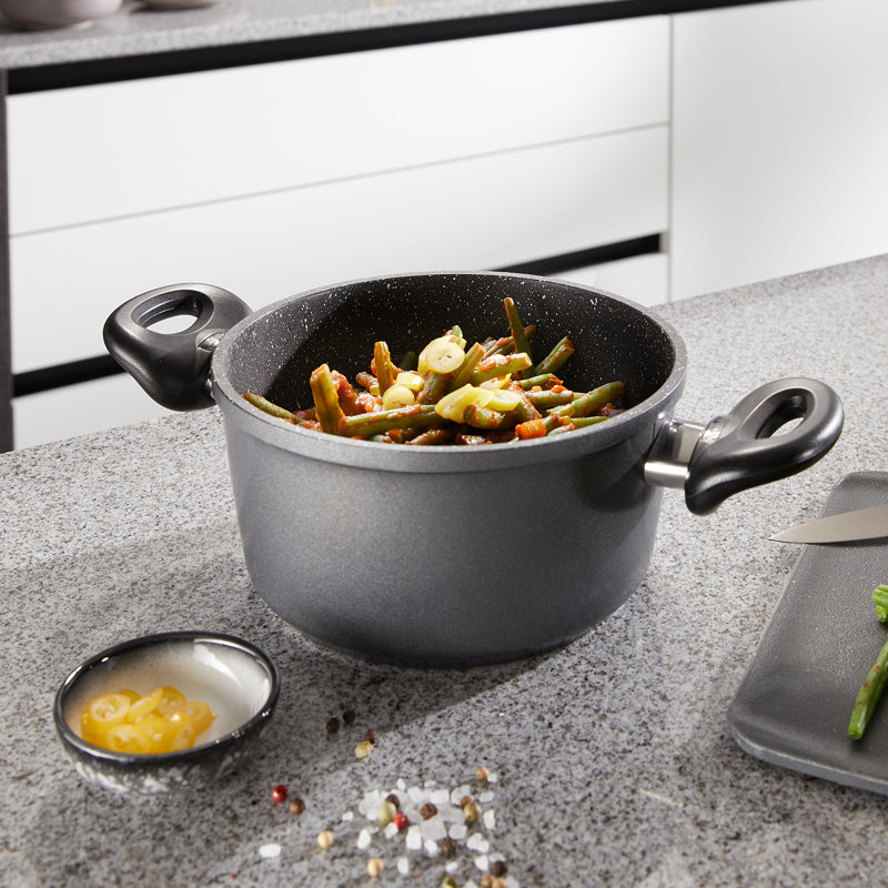 Stoneline Non-Stick Aluminum Standard Pot, Grey, 2.5 L