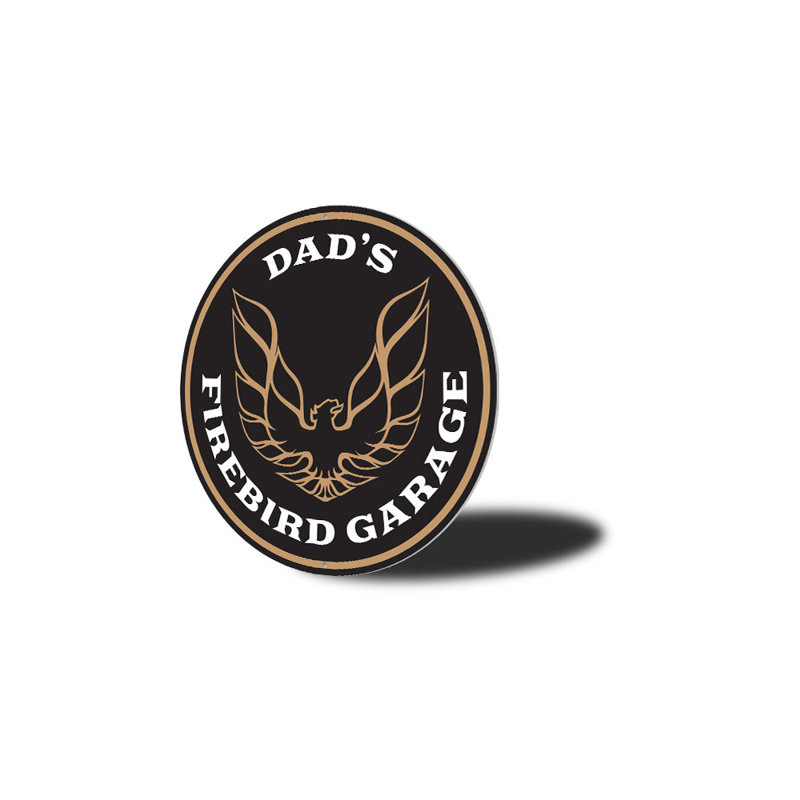 Enseigne en aluminium Dad's Firebird, H 18 po x l 18 po x P 0,06 po