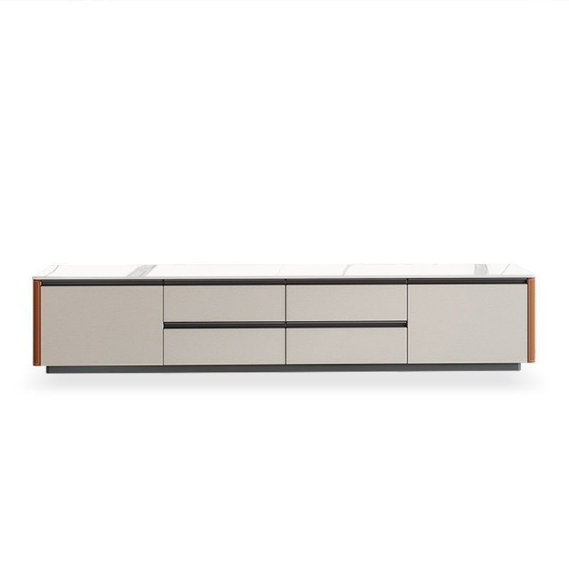 Élégante console décorative symétrique en cuir pour selle, H 15,7 po x l 94,5 po x P 15,7 po