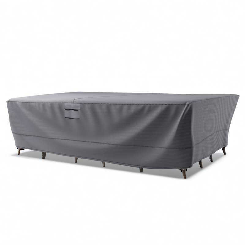 Durable 600D Oxford Fabric Outdoor Furniture Cover With Handles And Storage Bag, 28.15" H x 110.24" W x 84.25" D, Gray