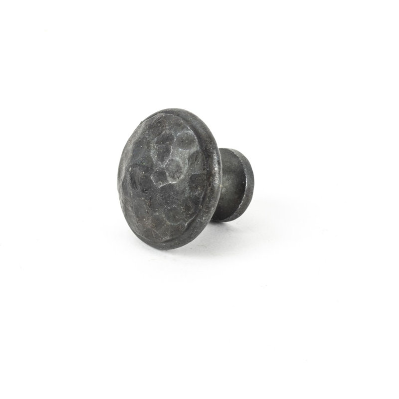 Hammered 30mm Diameter Round Knob, Beeswax