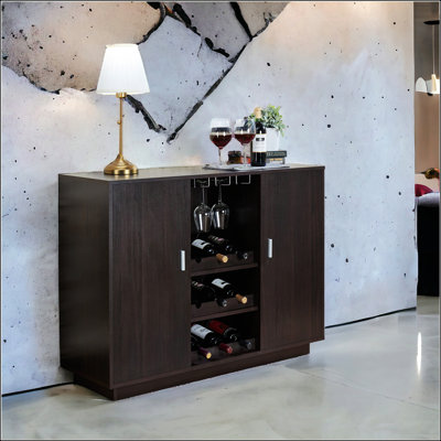 Espresso Finish Wine Cabinet