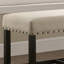 Banc de salle à manger à hauteur de comptoir en tissu Biony, brun clair-130375659