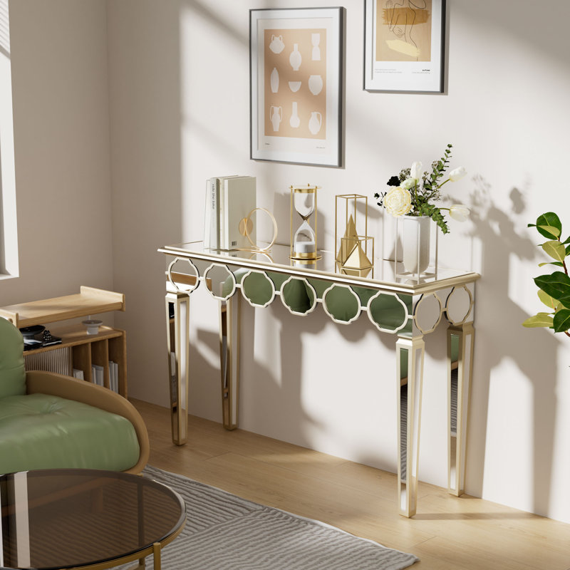 Jocqua 47.24'' Glass Top Console Table