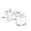 Bureau en ardoise moderne avec rangement à 3 niveaux-418068888