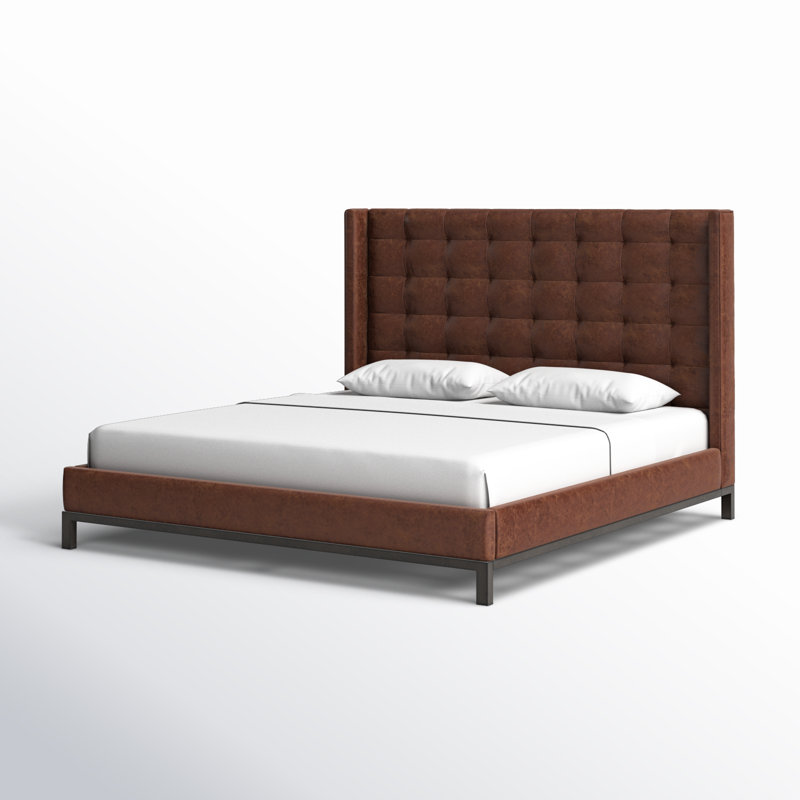Newhall Upholstered Wingback Bed, King