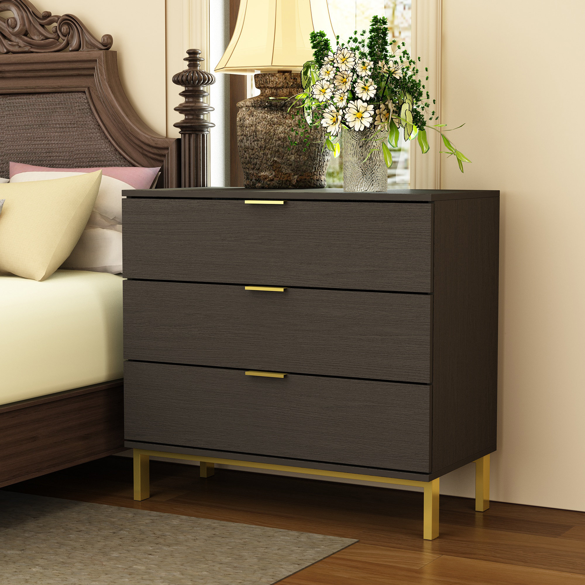 Willa Arlo™ Interiors Spurlin 3 Drawer 31.1" W Dresser & Reviews Wayfair