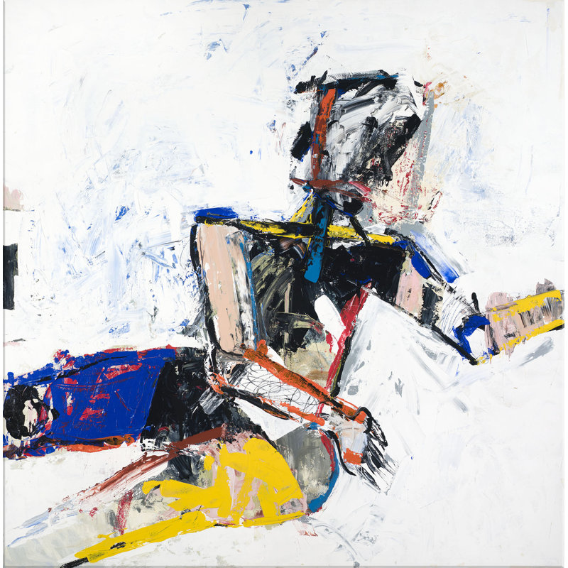 "Figurine assise" par Robert Robinson - peinture sur toile tendue
