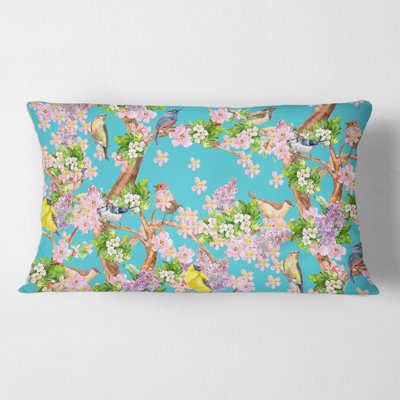 Housse et coussin rectangulaires Little Birds Sitting on Flow