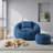 Cloud-Like Memory Foam Bean Bag Chair & Ottoman Set Soft Fabric Lounger with Pillow for Living Room/Playroom-1651008111
