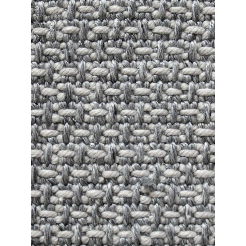 Rushni Hand Loomed Area Rug in Cement/Silver, Rectangle 5' x 8'