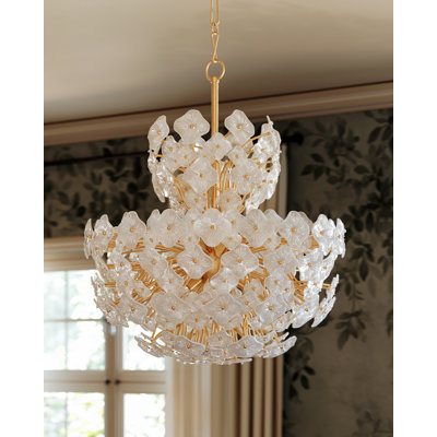 Lustre Barrytown en feuille d'or rétro
