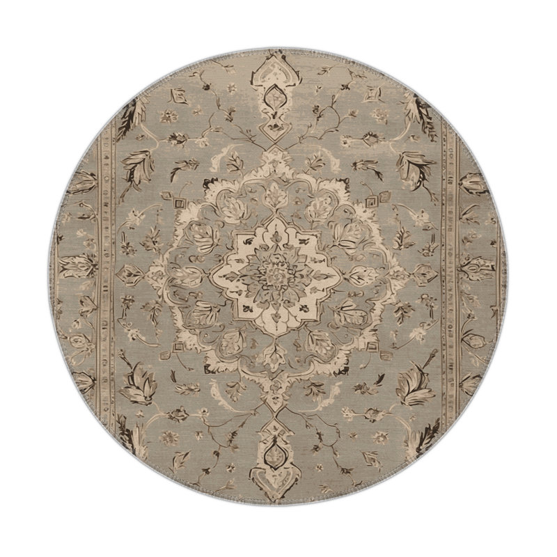 Tapis gris d'intérieur et d'extérieur Tabriz, Rectangulaire 8 pi x 10 pi