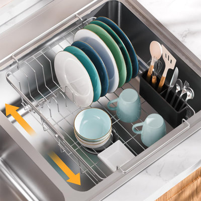 Space Saving Dishwasher Drying Rack Drip Tray Dish Drying Rack
