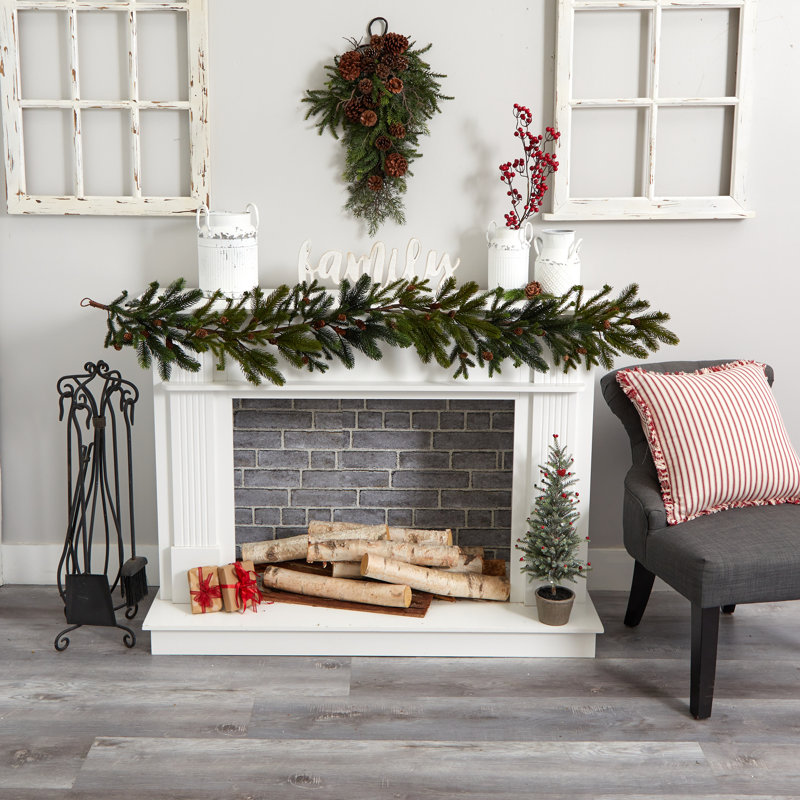 60'' in. Faux Pine/Pinecone Garland
