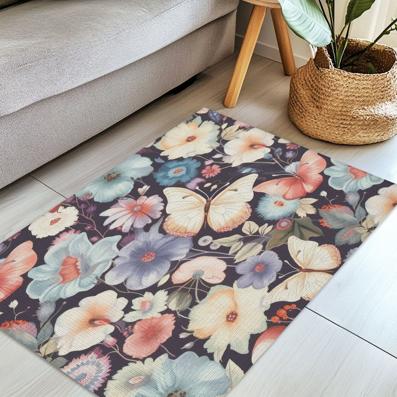 Tapis tressé Blossom Wings, Rectangulaire 3 pi x 5 pi