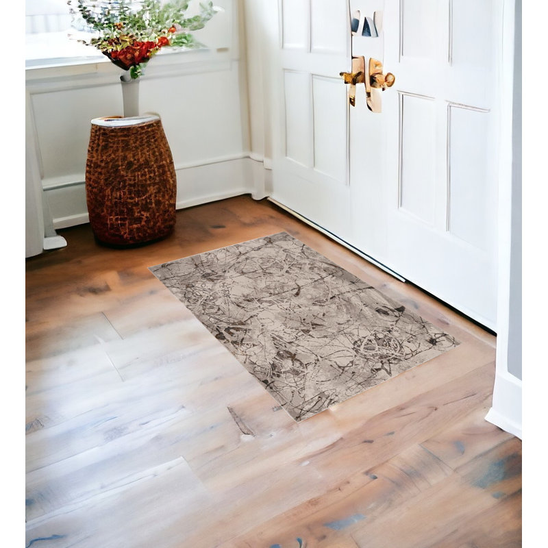 Wilsen Abstract Indoor Rug, Rectangle 3' x 5'
