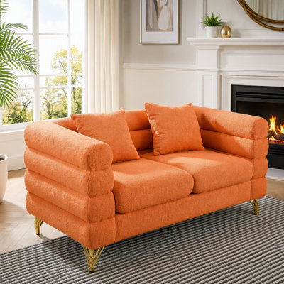 Sectional Sofa, Living Room Comfort Fabric Sectional Sofa-Deep Seating Sectional Sofa