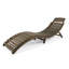 Chaise longue pliante en bois de couleur grise - luxueuse pour l'extérieur aux éléments, P 21,2 po x H 24,17 po-2047875607