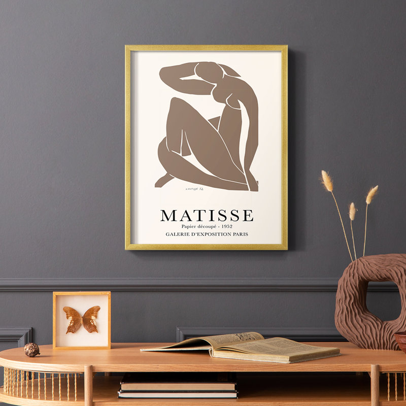 Matisse CCVI, reproduction encadrée - bois massif, H 28 po x l 22 po, Or