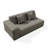 Patio Right-Arm Single-Module Sofa – Outdoor Sectional with Water-Resistant Cushions-1954976452