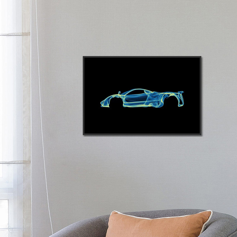 Pagani Zonda, impression sur toile tendue, H 18 po x l 26 po x P 1,5 po, Toile encadrée noire, Pas de tapis