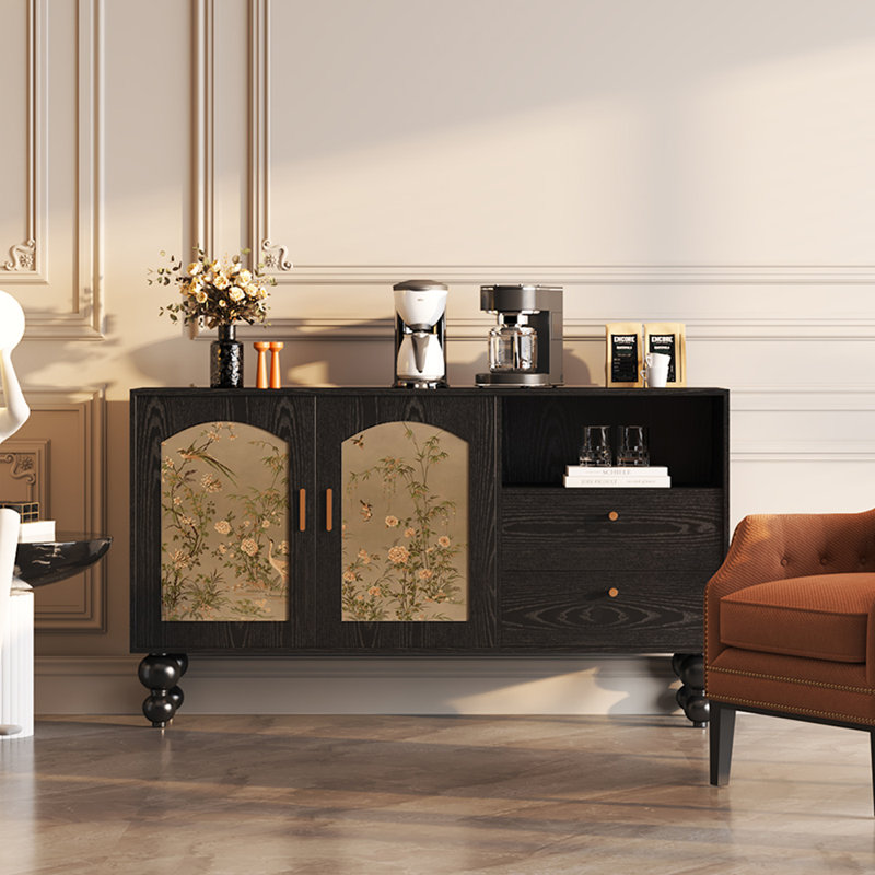 Buffet luxueux rétro de style français, Noir