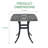 21.25" Cast Aluminum Patio Side Table, Outdoor Square Bistro Table With Umbrella Hole, Rustproof Garden Coffee Table For Balcony, Backyard, Poolside