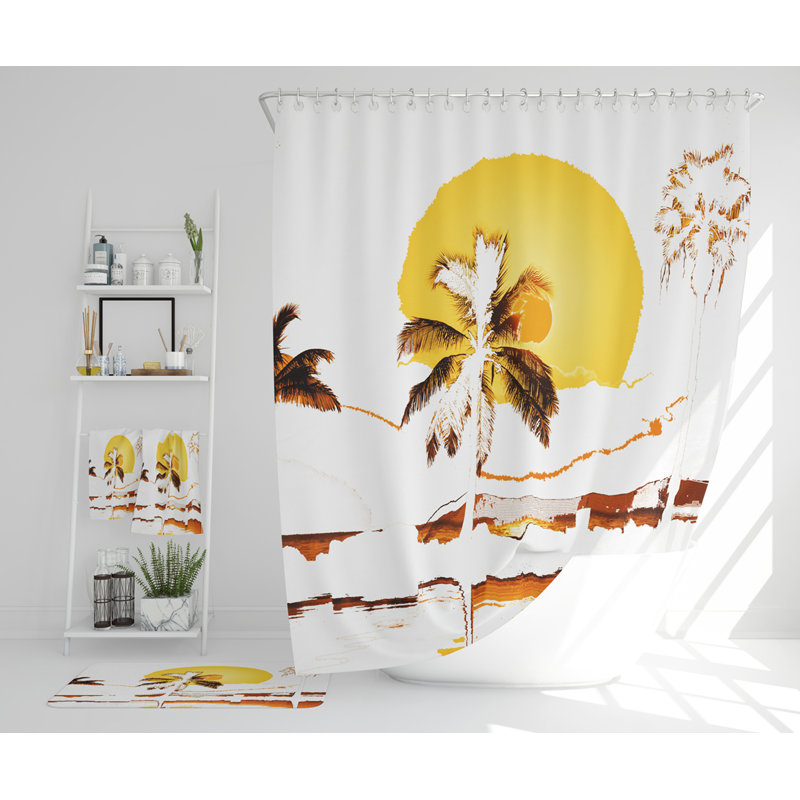 Navia Polyester Shower Curtain Set