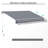Outsunny Retractable Awning, Patio Awning Sunshade Shelter With Manual Crank Handle, 280Gsm UV Resistant Fabric And Aluminum Frame For Deck, Balcony, Yard
