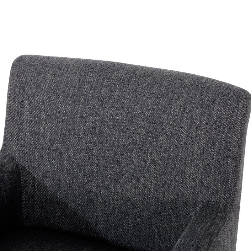 Tabouret en bois massif Alighiero, Gris anthracite / gris patiné, 1, Tabouret de comptoir (siège d'une hauteur de 26 p