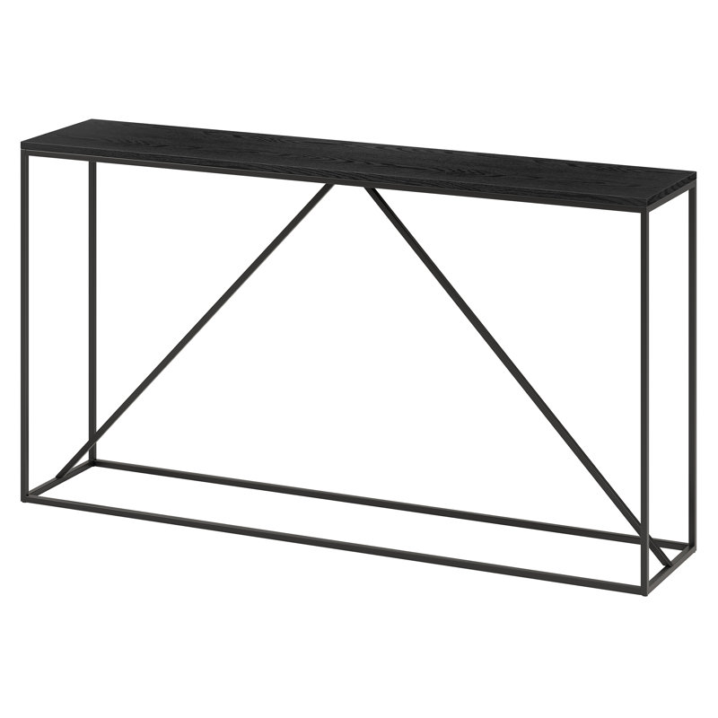 Console Table, Black Grain, 76 H x 140 W x 30 D cm
