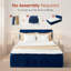 Lit plateforme tapissier, aucun assemblage requis Lit de compression avec matelas à ressorts-1116818218-1116873944