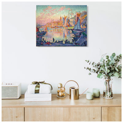 "Le port de Saint-Tropez", reproduction d'art sur toile 20 x 16, reproductions d'art classique de Paul Signac. Estampe numérique et art encadré de qualité musée.