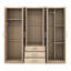 Rangement pour garde-robe en bois à 6 portes avec 6 grands tiroirs-248944995