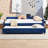 Twin Size Bed Frame, Upholstered Daybed with Trundle Velvet and MDF-1426184231
