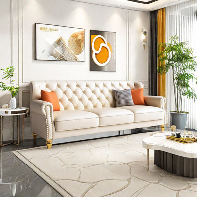 American Leather Sofa Living Room Luxury Sofa Round Arm by Romero