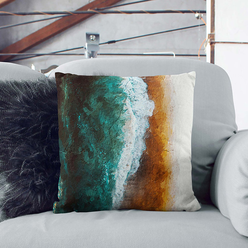 Beach In Santa Monica In Abstract Abstract Square Throw Cushion, 40 x 40 cm