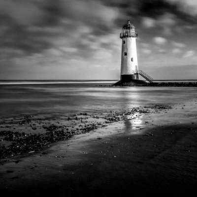 Ayr Lighthouse by George-Standen - Wrapped Canvas Print