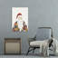 Festive Folk Santa Classic Colorful Traditional Winter Wall Art Print 1 Piece Wrapped Canvas Wall Art-1983688814